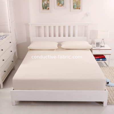 EMF silver conductive earthing fitted sheet for bed