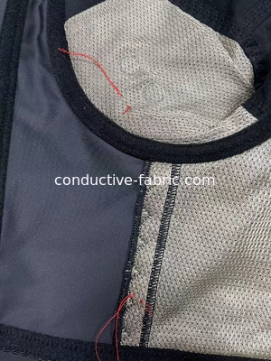 warp-knitted silver mesh fabric for women corset emf shielding