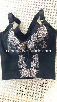 warp-knitted silver mesh fabric for women corset emf shielding