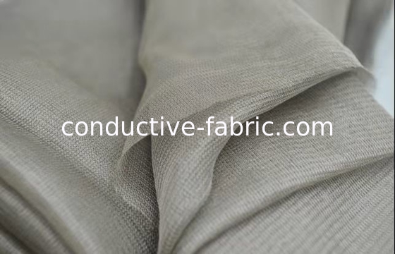 silver conductive fabric stretch knitted