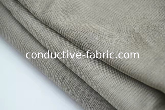 silver conductive fabric stretch knitted
