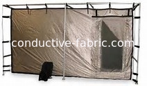 nickel copper conductive fabric for rf shielding tent 70-80DB attenuation in grey color