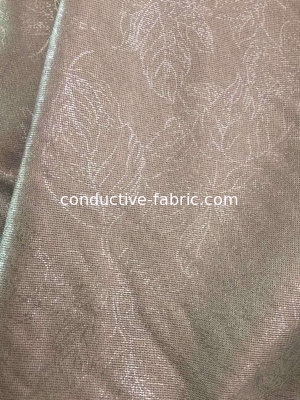 silver fiber flower printed anti radiation fabric