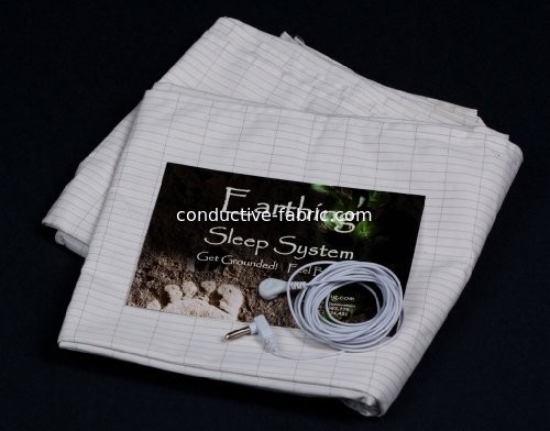 antibacterial silver fiber conductive fabric grounding sheet with plugs