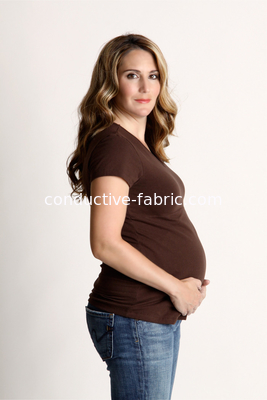 spandex elastic silver fiber x-static anti electromagnetic radiation pregnant T shirt