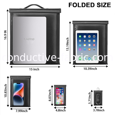 anti tracking anti rfid anti radiation fireproof signal stop faraday bag