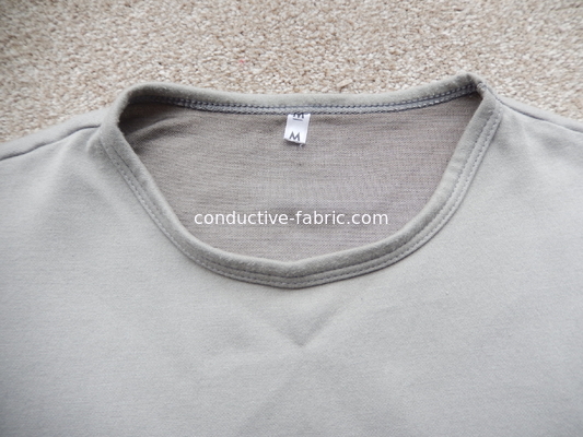 cotton+silver soft electromagnetic shielding fabric for EMF T shirt