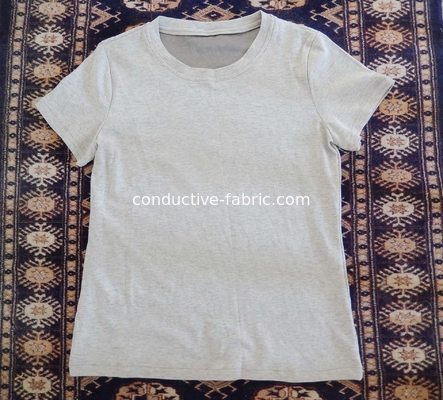 emf shielding cotton siver anti radaiiton T shirt 50DB attenuation
