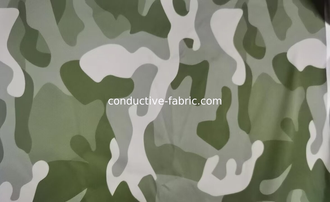 emf blocking IR radiation protection conductive fabric in camouflage color